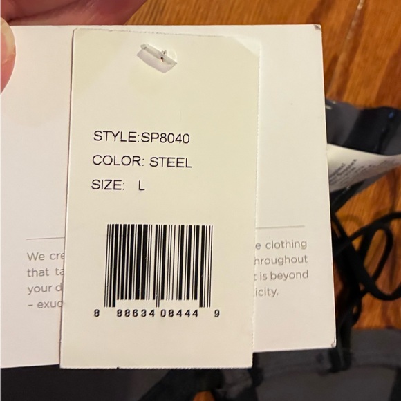 NWT Beyond Yoga Bandeau L Sports Bra Steel Gray Color Missing Shoulder Straps - Picture 6 of 7